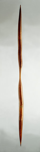 A Rare Andaman Islands Aboriginal Bow, with old label 'double curved bow made by the Natives of Andaman Island.